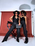 WIDE LEG bikses HM6709 "BLACK LEATHER"